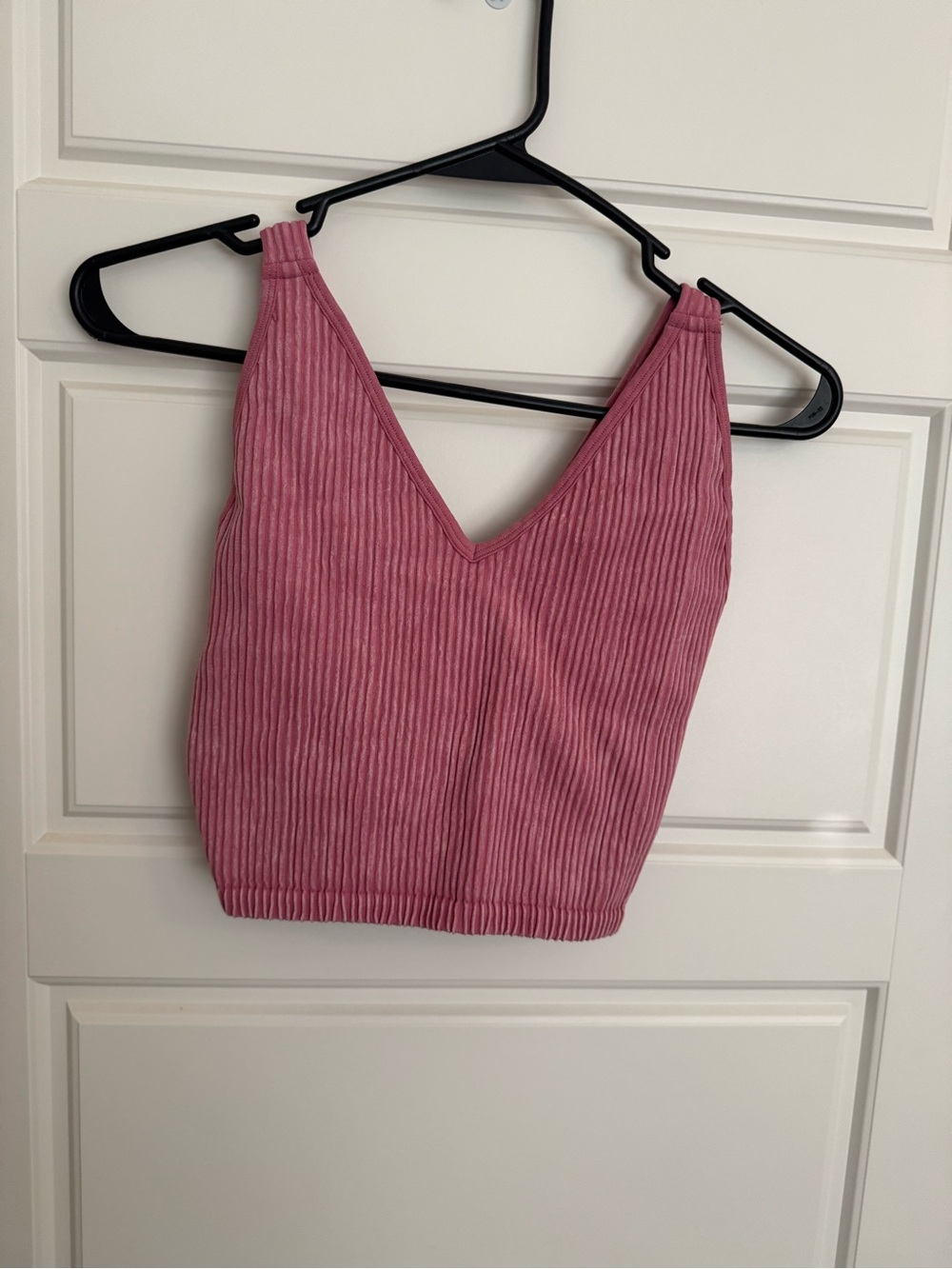 Danskin Rose Pink Ribbed V-Neck Tank